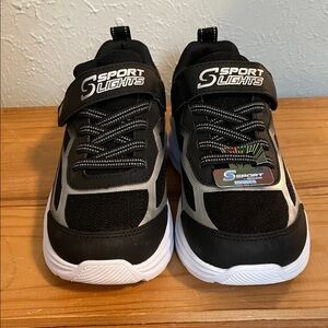 Skechers Kids Black and Gray Light-Up Sport Sneakers
